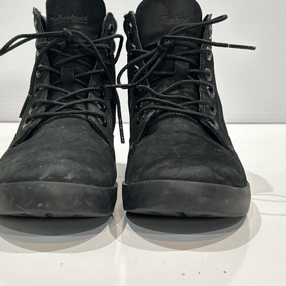 Timberland Women 8.5 Dausette A1KLO Black Nubuck Leather High Top Sneakers - Picture 8 of 13